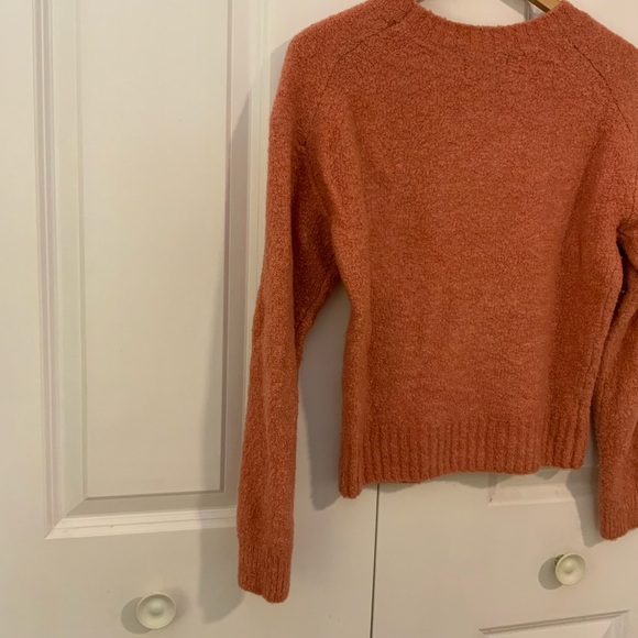 Everlane The Teddy Crewneck Boucle Wool Blend Sweater Heathered Coral Small - Picture 9 of 11